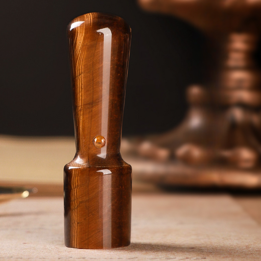 Tiger-eye Circular seal(Japanese Study Abroad  |Corporate Customization)