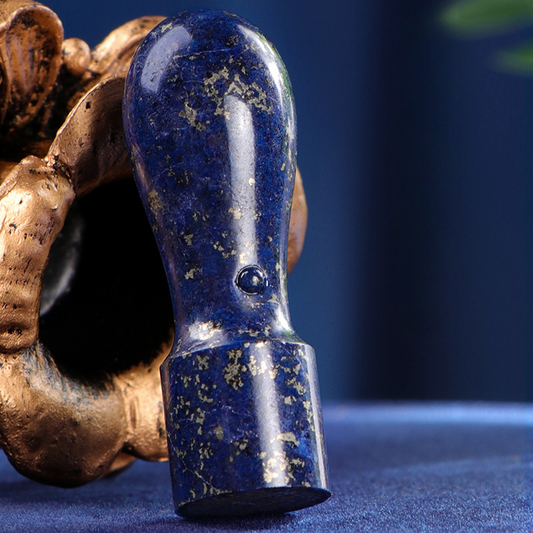 Lapis lazuli circular seal (studying abroad in Japan | customized by the company)