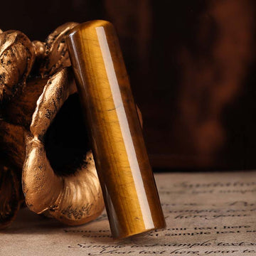 Tiger Eye Stone Circular Seal (Name Customization | Study Abroad in Japan)