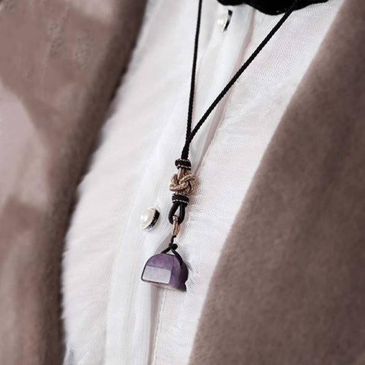 Amethyst pendant (decorative seal | gift for girlfriend)