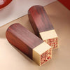 Sandalwood brass pair seal (customized content | couple seal)
