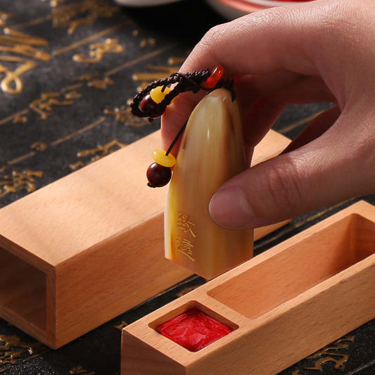 Natural Bull Horn Seal (Warm Touch | Customized Content)