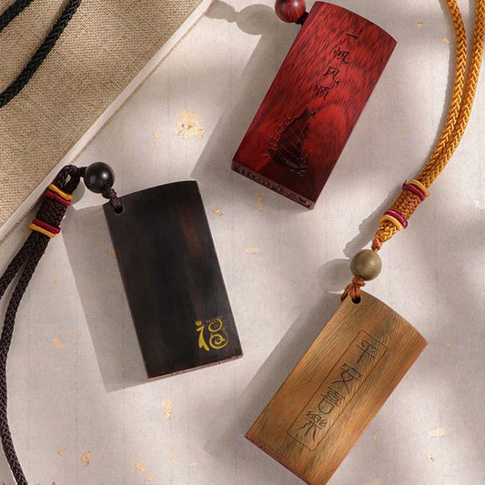 Sandalwood Flat Seal (Chinese Seal | Customized Content | Festival Gift)