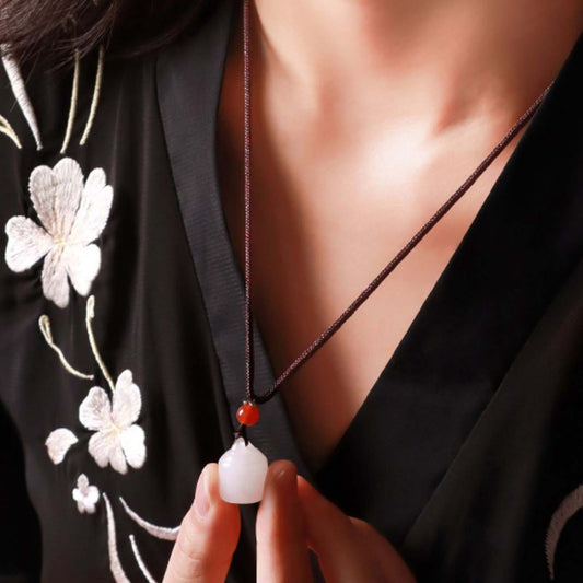 White Jade Pendant Seal (Couple Gift | Customized Seal)