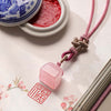 Pink Crystal Seal Pendant (Practical Decoration | Birthday & Graduation Present for Her)