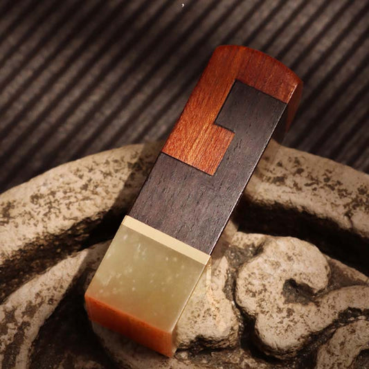 Sandalwood Seal (Customized Cultural and Creative | Chinese Gift)